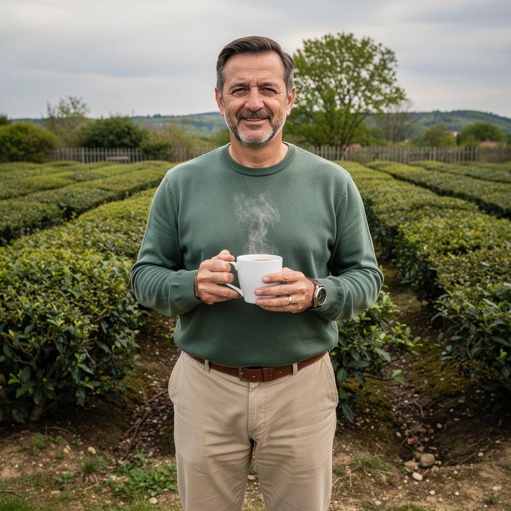 Tálcán elhelyezett különböző ízű gyógyteák, üveg víz és egy teáskanál.